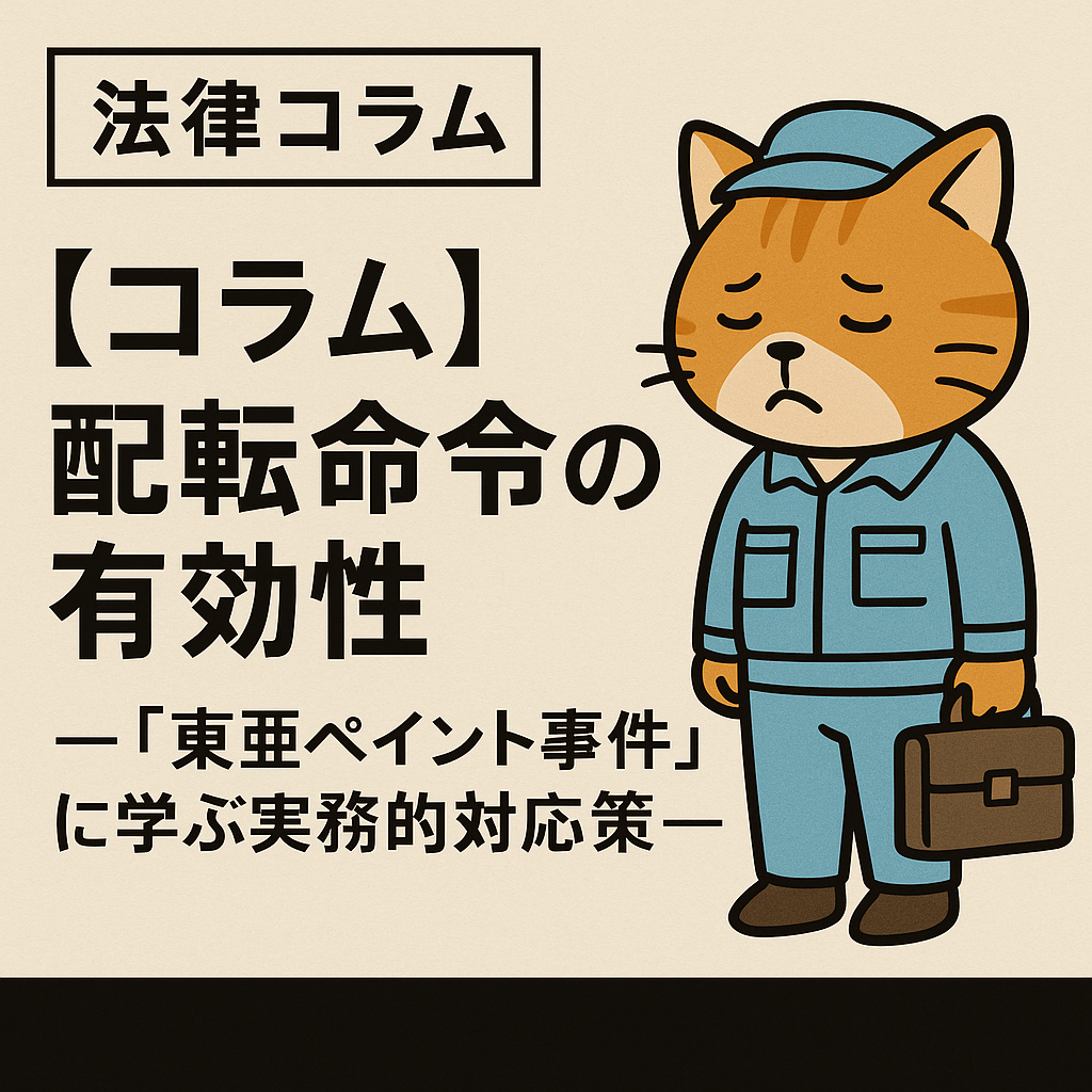 【コラム】配転命令の有効性